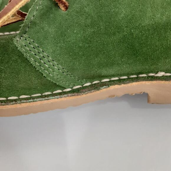 Olive Green Suede Desert Boots Lace Up Chukka Womens 8 Safari Boot Utility Gorp - Picture 6 of 10